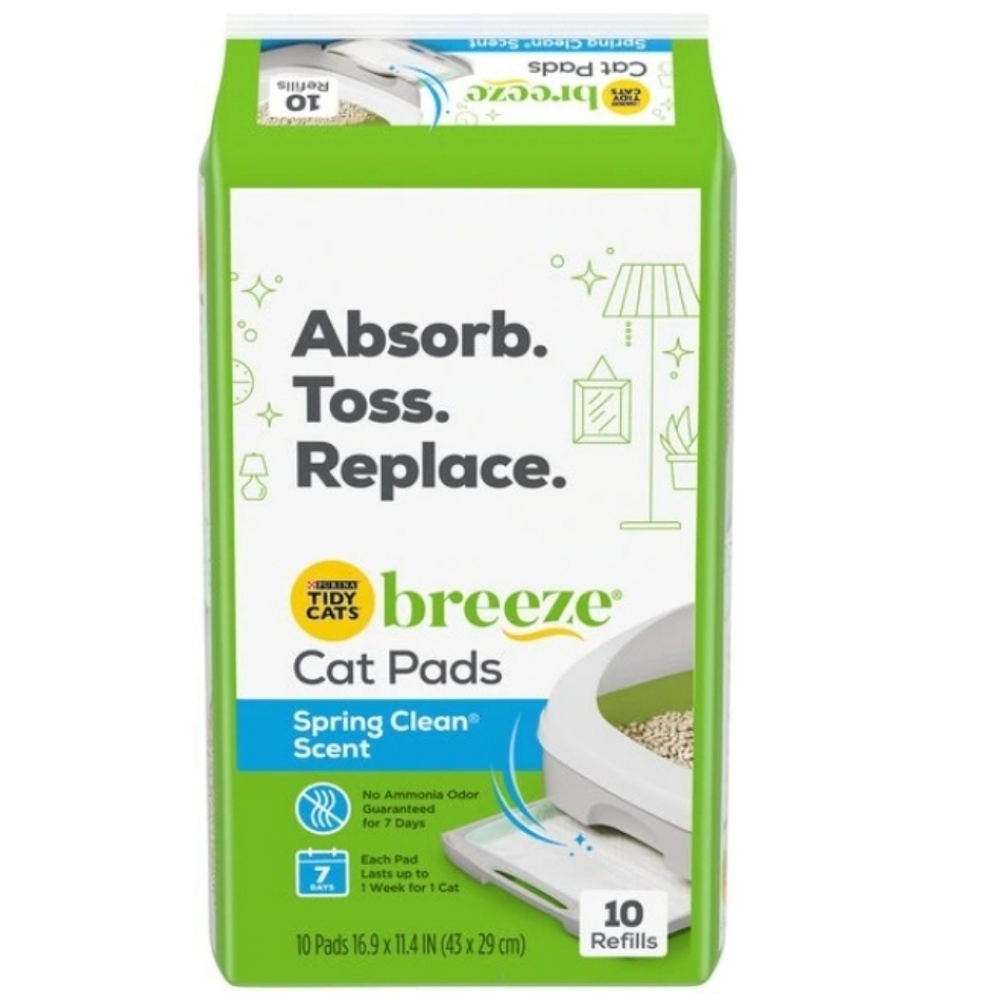 8 Tidy Cats Breeze Spring Clean Scented Cat Pads